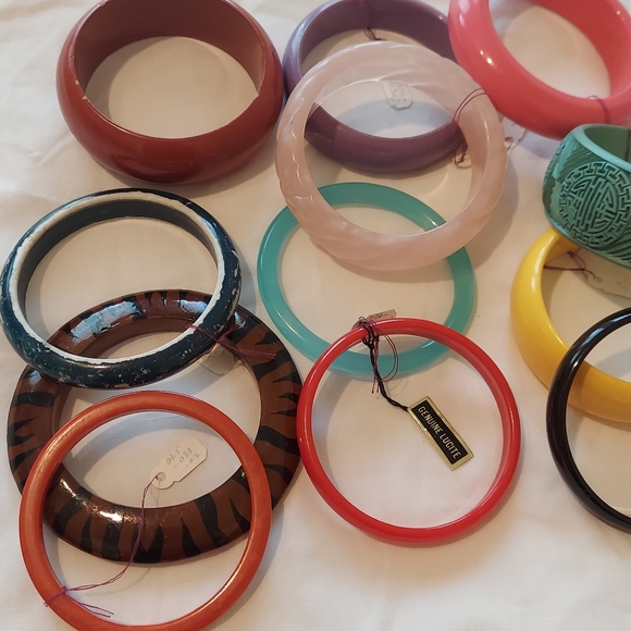 Colorful Bangle Bracelet Lot of 10 - Various Colors, Widths, Materials - - Picture 3 of 7